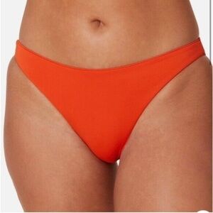 Andie Swim Cheeky Bikini Bottom Stretch Siren Orange NWT